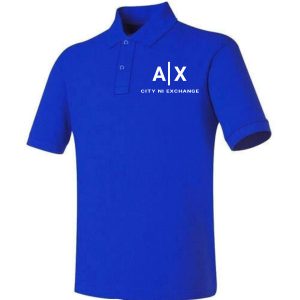blue colour t shirt with collar