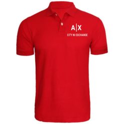 red color t shirt with collar