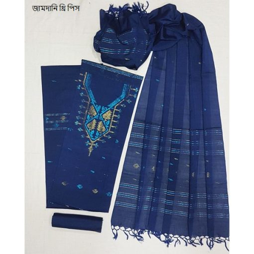 জামদানি থ্রি পিস দাম
