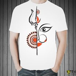 দূর্গা পূজার টি শার্ট লোগো