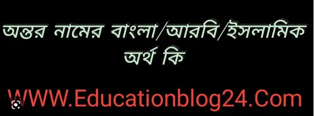 অন্তর নামের অর্থ কি