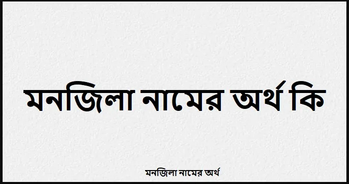 মনজিলা নামের অর্থ কি