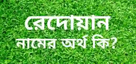 রেদোয়ান নামের অর্থ কি