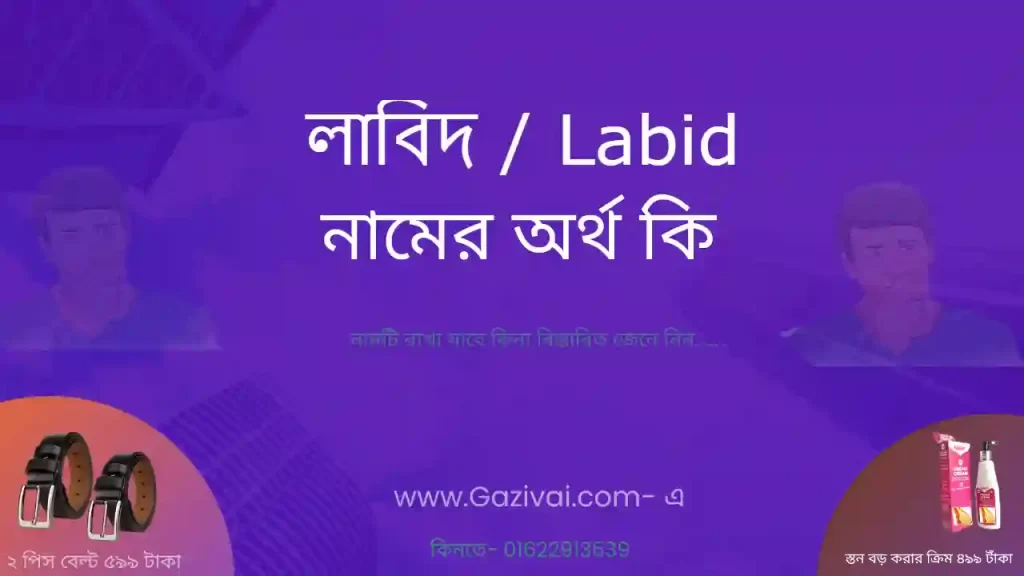 লাবিদ নামের অর্থ কি