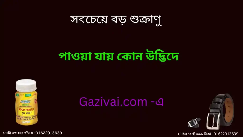 সবচেয়ে বড় শুক্রাণু পাওয়া যায় কোন উদ্ভিদে