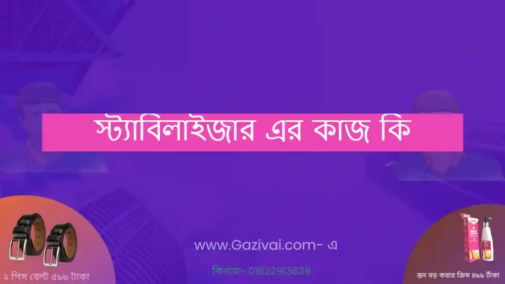 স্ট্যাবিলাইজার এর কাজ কি