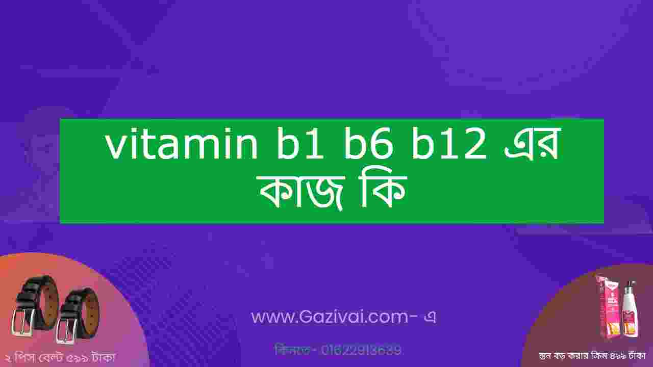 vitamin b1 b6 b12 এর কাজ কি