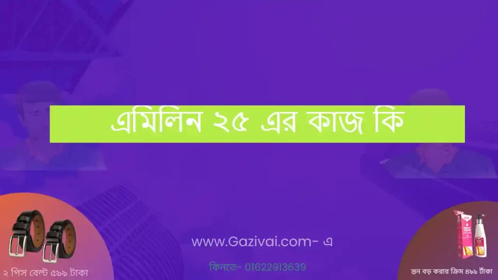 এমিলিন ২৫ এর কাজ কি