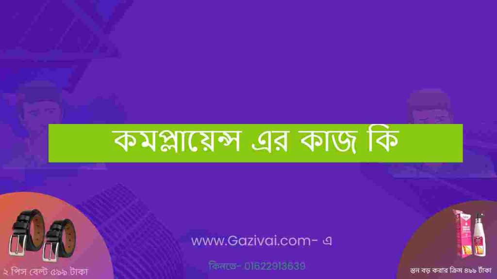 কমপ্লায়েন্স এর কাজ কি