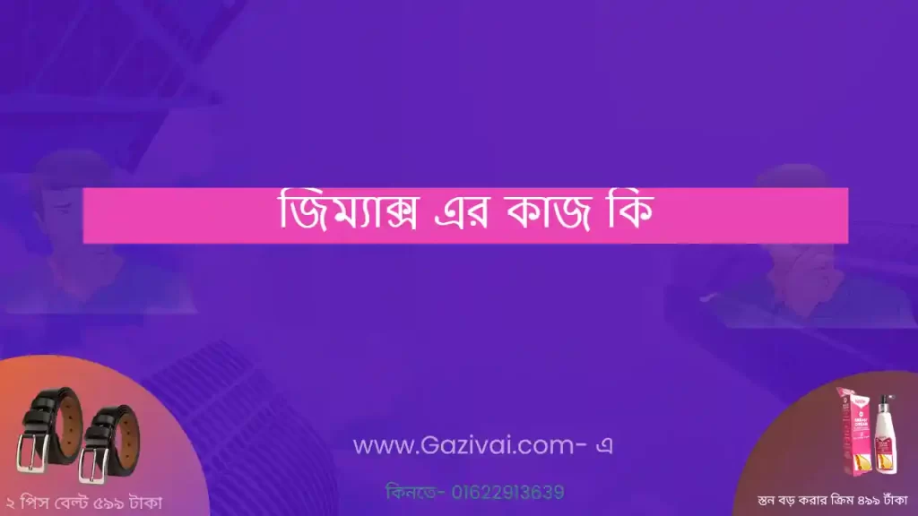 জিম্যাক্স এর কাজ কি