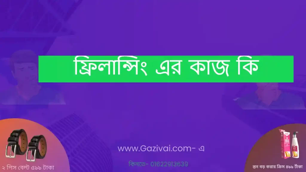 ফ্রিলান্সিং এর কাজ কি