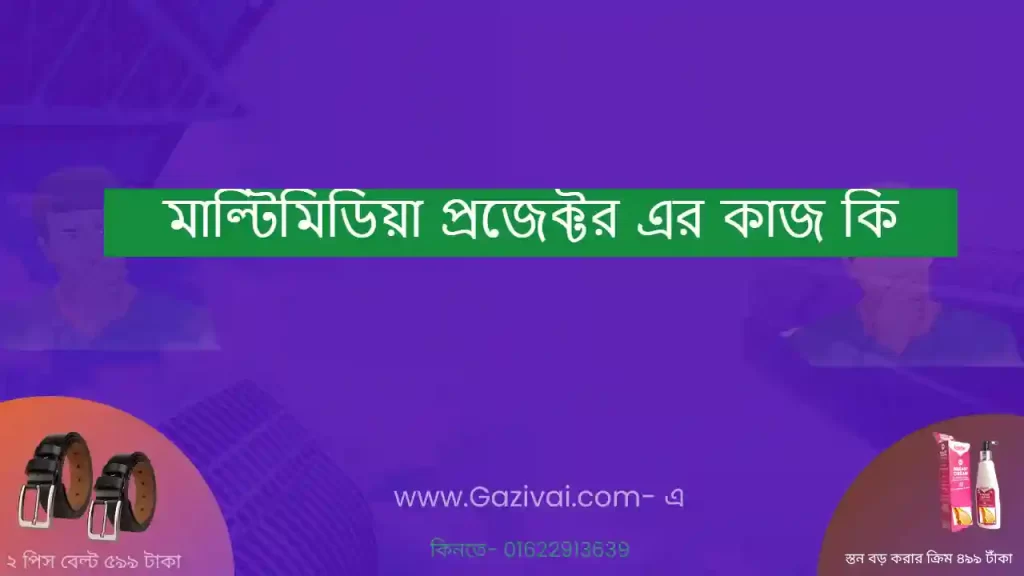 মাল্টিমিডিয়া প্রজেক্টর এর কাজ কি