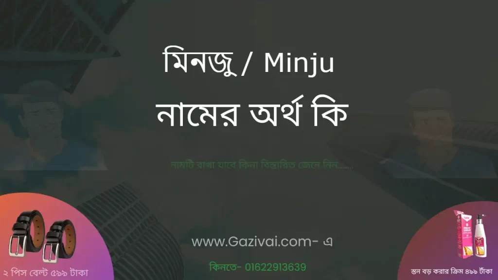 মিনজু নামের অর্থ কি