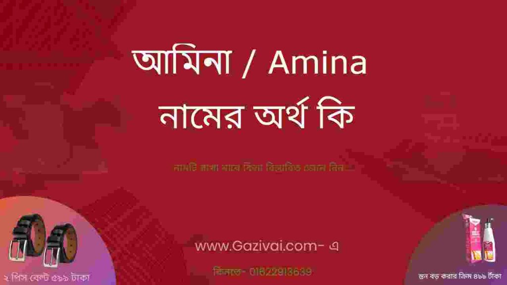 আমিনা নামের অর্থ কি