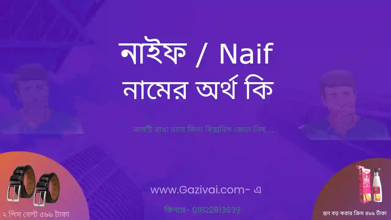 নাইফ নামের অর্থ কি | নাইফ নামের আরবি অর্থ কি