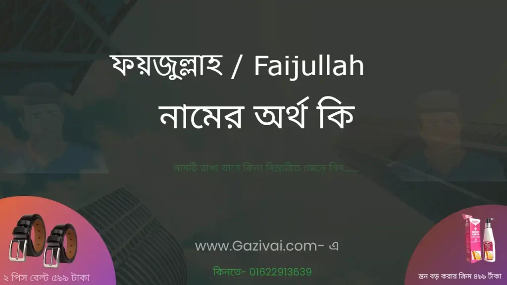 ফয়জুল্লাহ নামের অর্থ কি