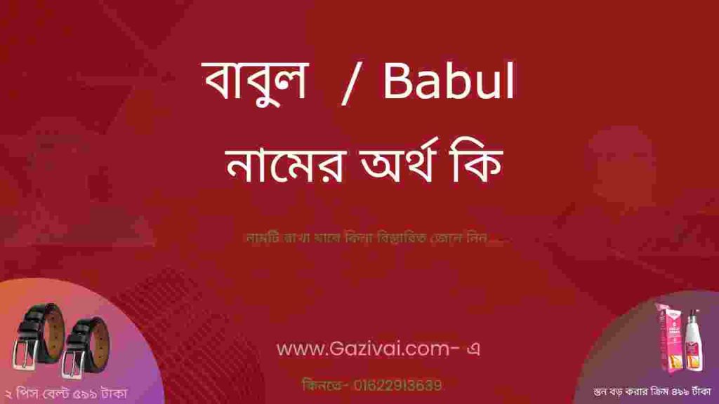 বাবুল নামের অর্থ কি