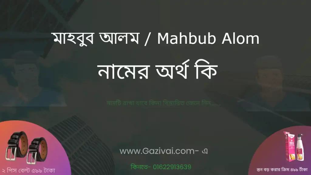 মাহবুব আলম নামের অর্থ কি