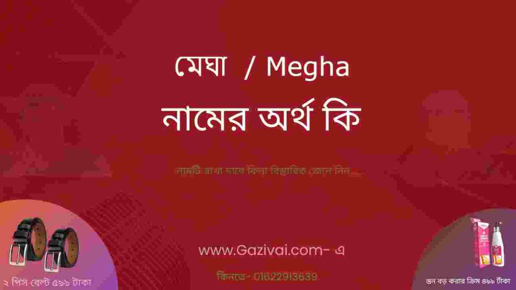 মেঘা নামের অর্থ কি