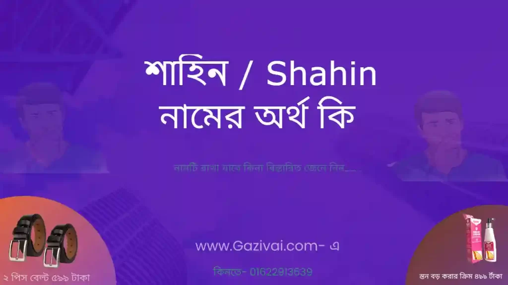 শাহিন নামের অর্থ কি