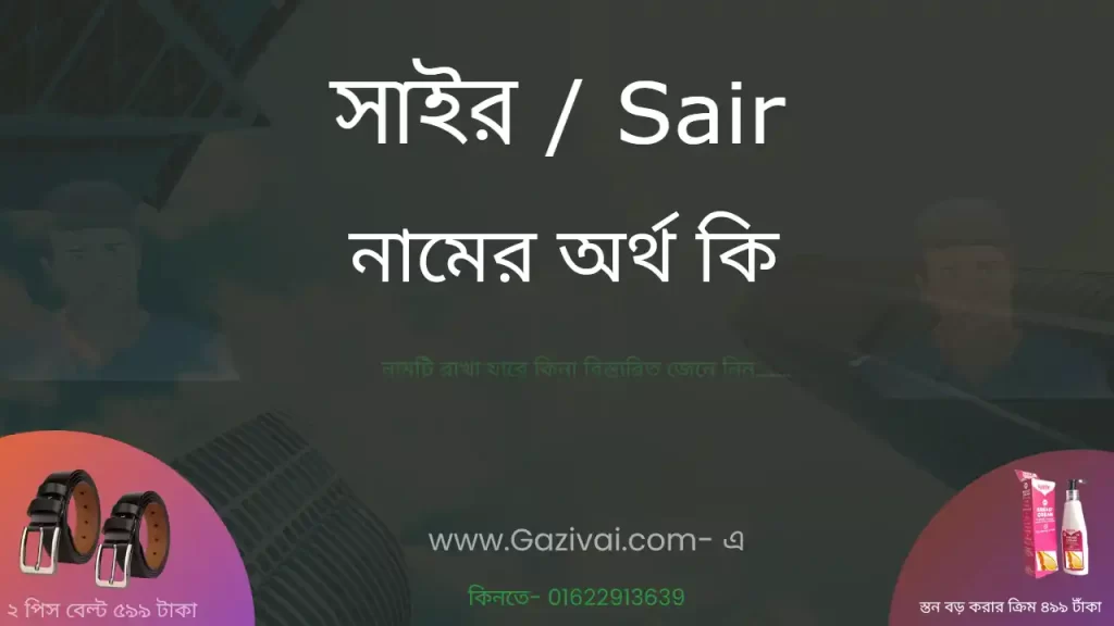 সাইর নামের অর্থ কি
