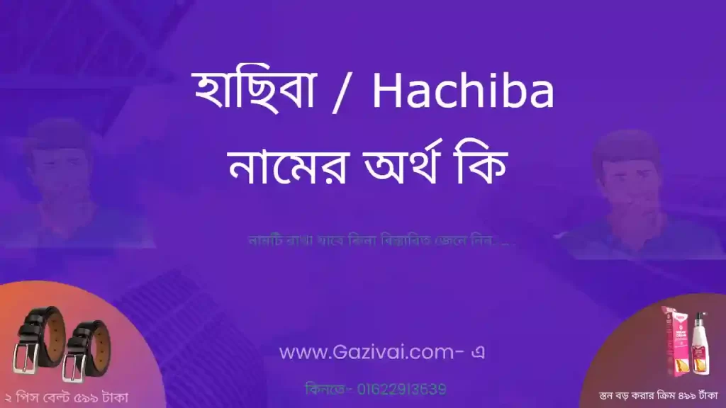 হাছিবা নামের অর্থ কি