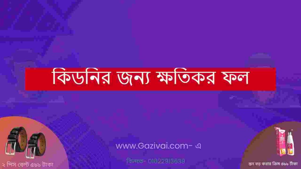 কিডনির জন্য ক্ষতিকর ফল