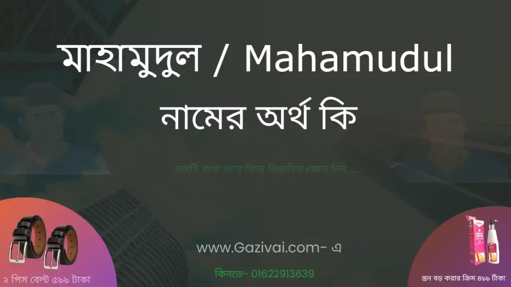মাহামুদুল নামের অর্থ কি