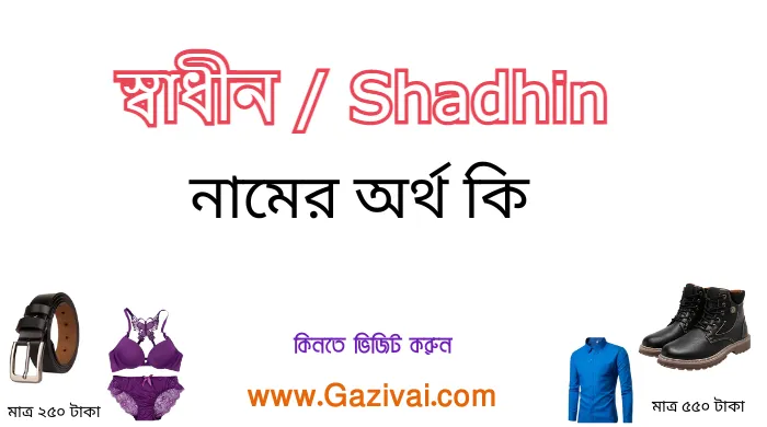 স্বাধীন নামের অর্থ কি
