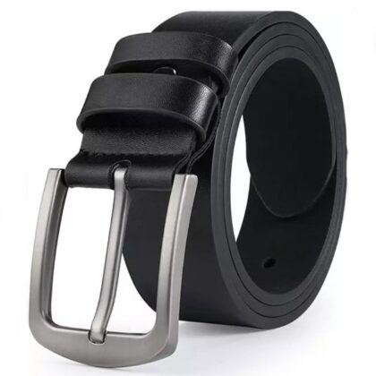 কালো ডাই চামরার বেল্ট – Black dyed leather belt