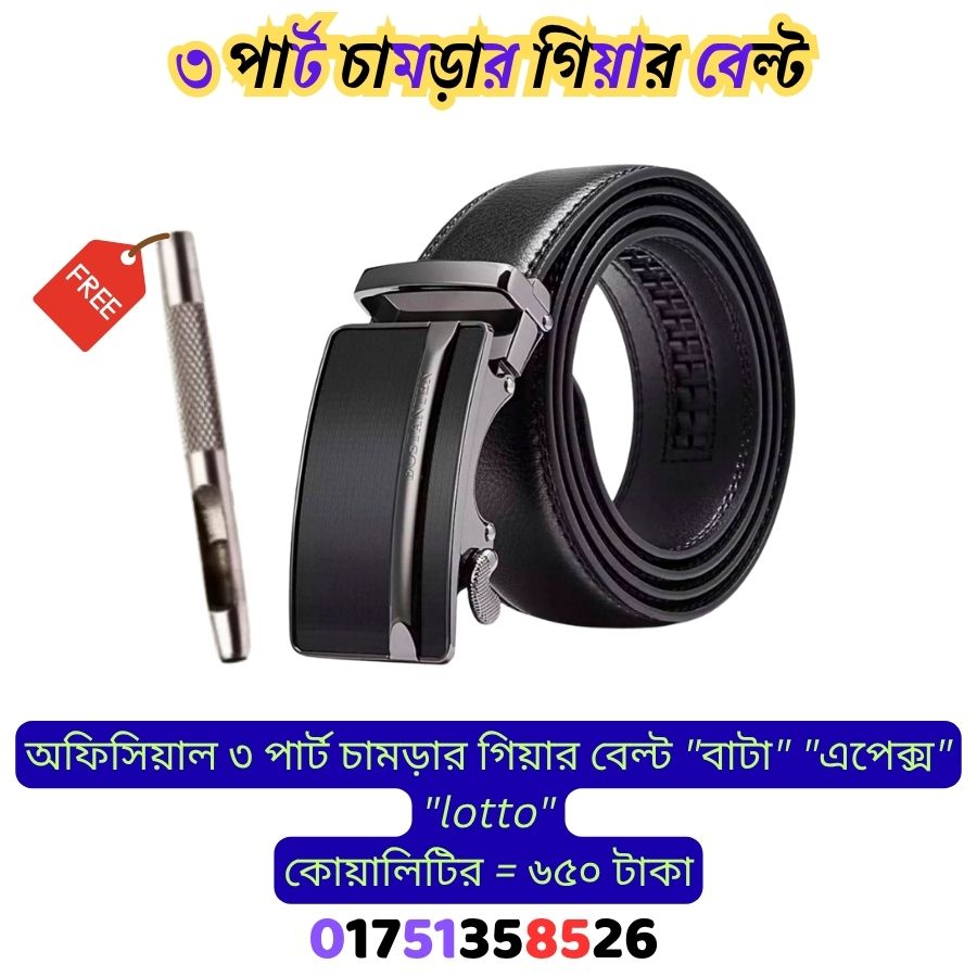 ৩ পার্ট চামড়ার গিয়ার বেল্ট